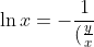 \ln {x}={-}\frac{1}{(\frac {y}{x})^2-1}+c